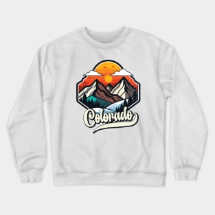 Vintage Sunset Colorado mountain Crewneck Sweatshirt